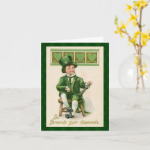 Vintage St patricks day Leprechaun Boy