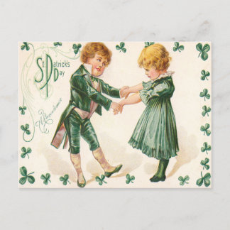Vintage St. Patrick's Day Postcard Helg Vykort