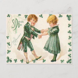 Vintage St. Patrick's Day Postcard Helg Vykort