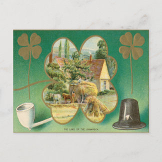 Vintage St. Patrick's Day Postcard Helg Vykort