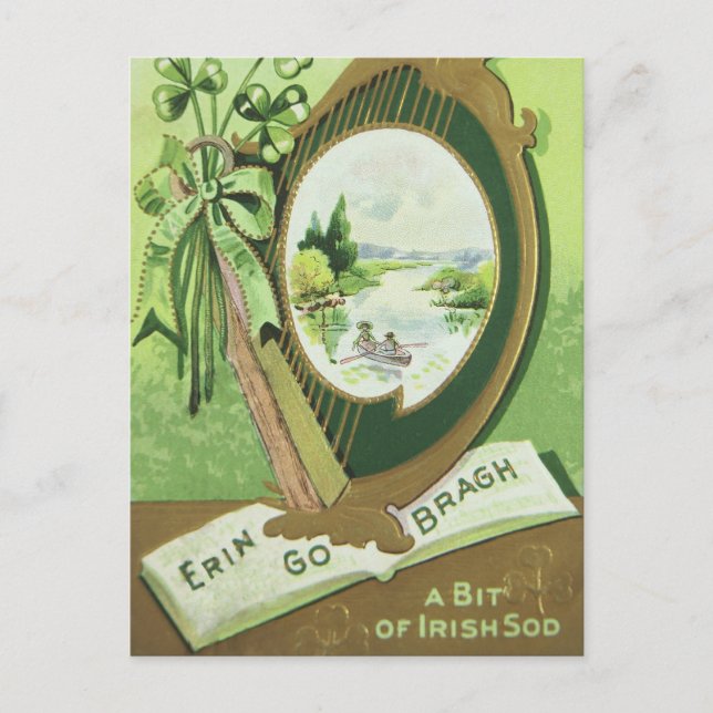 Vintage St. Patrick's Day Postcard Vykort (Framsida)