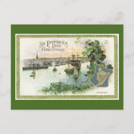 Vintage St. Patrick's Day River Scene Vykort