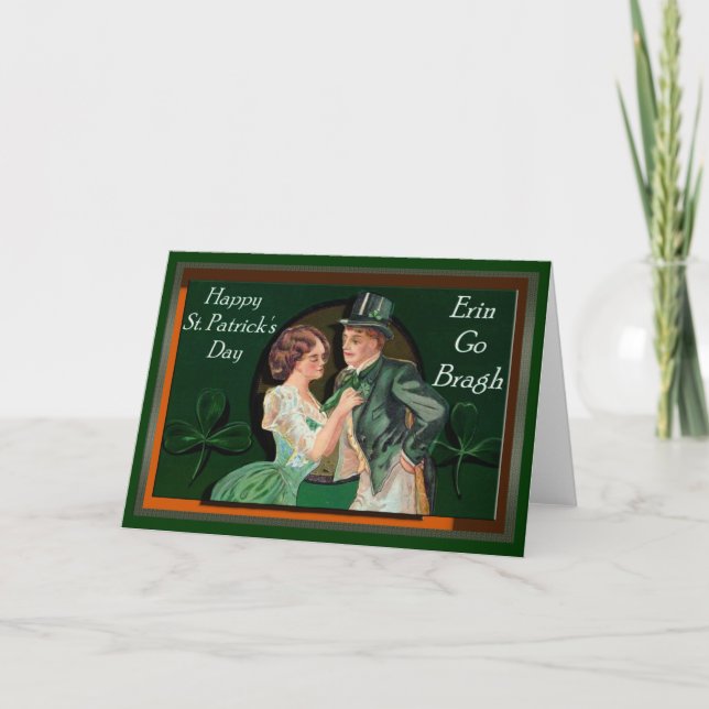 VINTAGE ST. PATRICK'S DAY SHADOW BOX KORT (Framsida)
