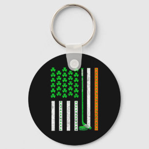 Vintage st patricks day shamrock sport amerikansk nyckelring
