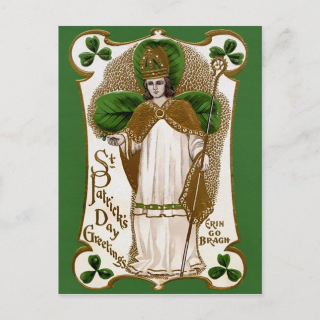 Vintage St. Patrick's Day Vykort (Framsida)