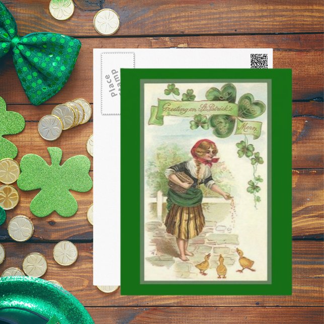 Vintage St. Patrick's Morn Vykort (Vintage St. Patrick's Morn Postcard)