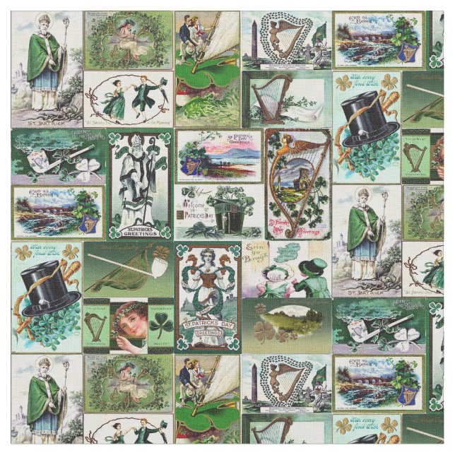 Vintage St Patrick's Tyg (Närbild)