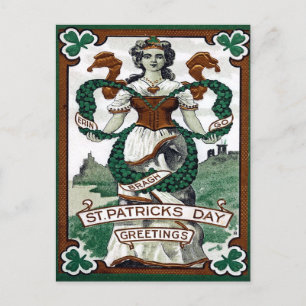 Vintage St Patrick's Vykort
