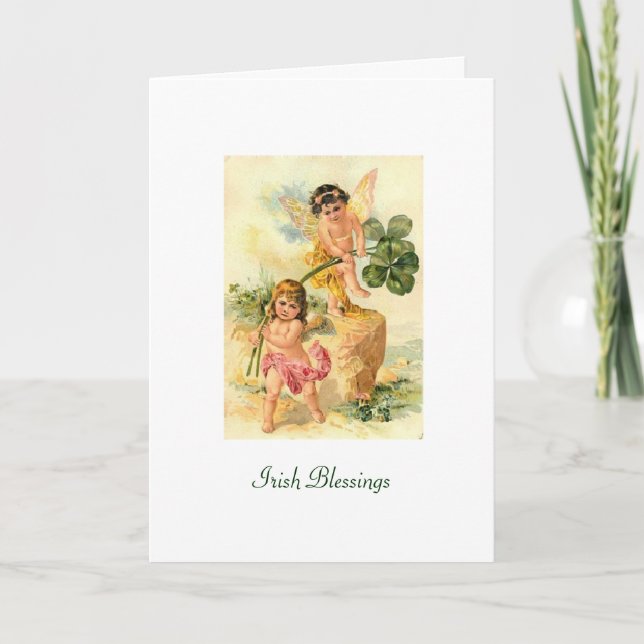 Vintage St. Pat's Day - Irish Blessings Kort (Framsida)