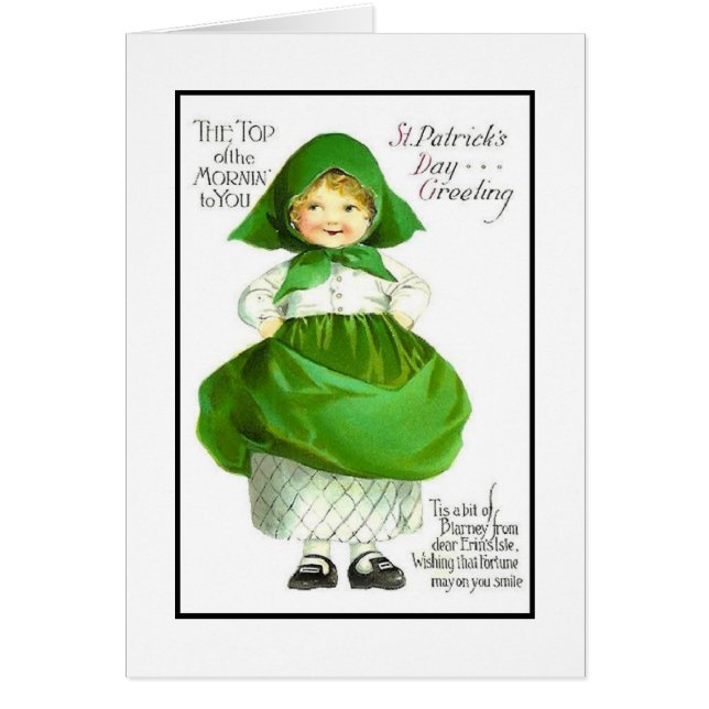 Vintage St. Pat's Day - Irish Cutie Hälsningskort (Framsidan)