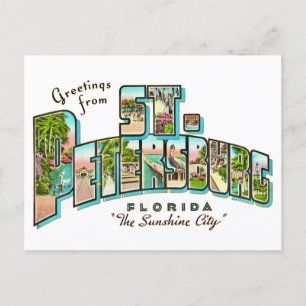 Vintage St Petersburg FL vykort