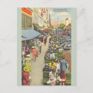 Vintage St. Petersburg Florida Postcard Vykort