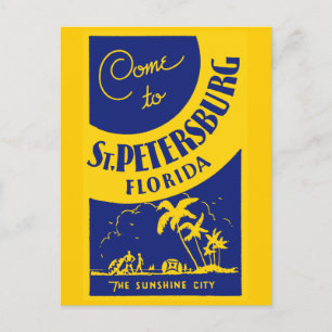 Vintage St. Petersburg Florida Vykort