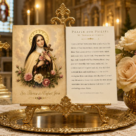 Vintage St Therese Böne för präster Heligt kort