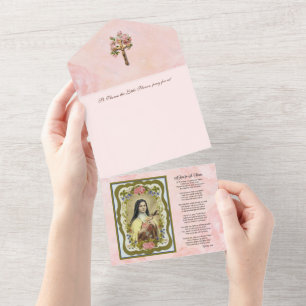 Vintage St. Therese Jesus Religiösa Scripture all