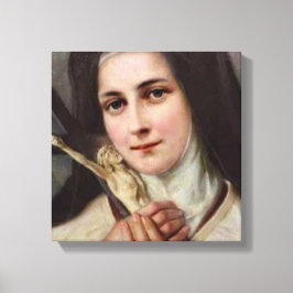 Vintage St.Therese Little Flower Crucifix Canvastryck