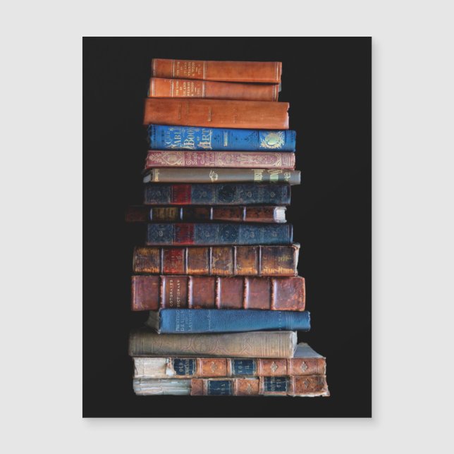 VIntage Stack of Old Books Postcard (Framsida)
