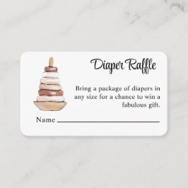 Vintage Stacks Ringar Leksak Diaper Raffle Tilläggskort