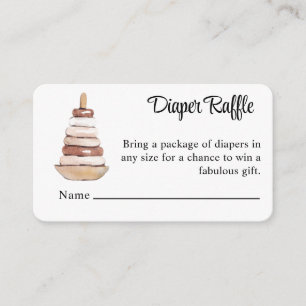 Vintage Stacks Ringar Leksak Diaper Raffle Tilläggskort