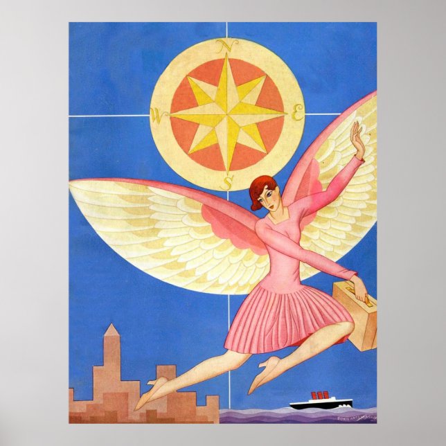Vintage stadsfée  poster (Framsidan)
