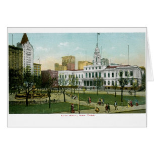 Vintage "stadshus" New York Hälsningskort