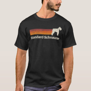 Vintage Standard Schnauzer Retro Mamma Pappa Hund T Shirt