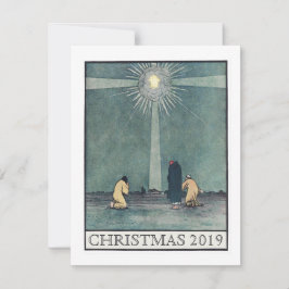 Vintage Star av Bethlehem julen Flat Hälsning Tack Kort