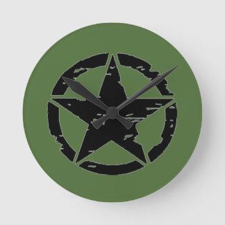 Vintage Star Clock Rund Klocka