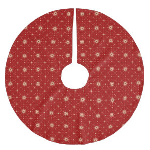 Vintage Star Mönster Julgransmatta Borstad Polyester