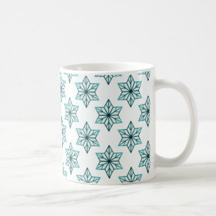 Vintage Starburst Mugg, Teal Kaffemugg