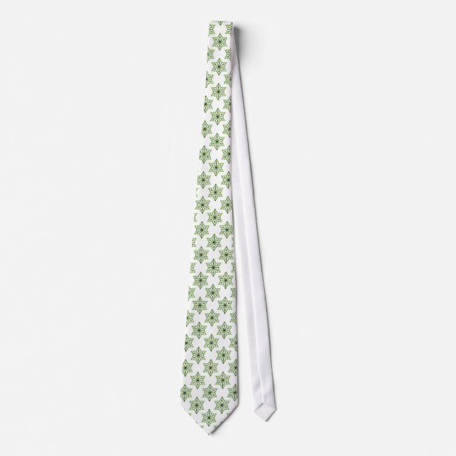 Vintage Starburst Tie, Forest Grönt Slips (Framsida)