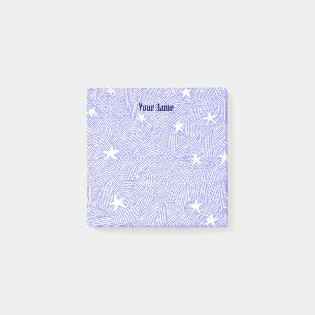 Vintage Stars Etching fästpunkter Post-it Block (Framsida)