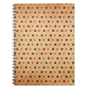 Vintage Stars: Gamla Pappra Struktur Anteckningsbok