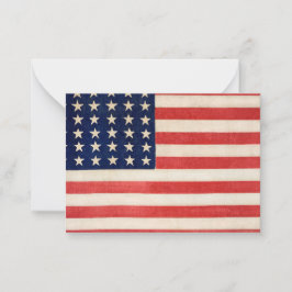 Vintage Stars och stripes American Flagga Anteckningskort