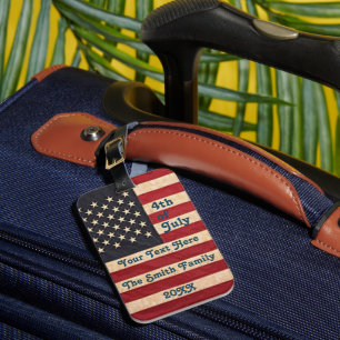 Vintage Stars och stripes Weasted American Flagga Bagagebricka
