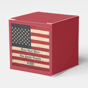 Vintage Stars och stripes Weasted American Flagga Presentaskar