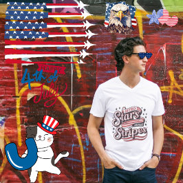 Vintage Stars & Rand | 4:e decenniet i juli T Shirt