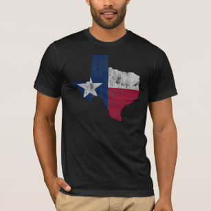 Vintage State-disposition för Texas Flagga Tee
