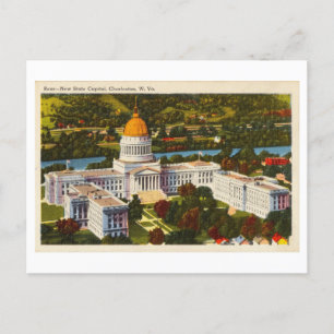 Vintage State Huvudstad i Charleston, Väster Virgi Vykort
