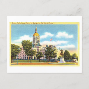 Vintage State Huvudstad i Hartford, Connecticut Vykort