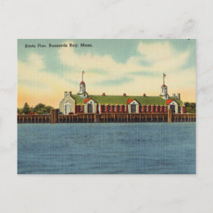 Vintage State Pier, Buzzards Bay, Massachusetts Vykort
