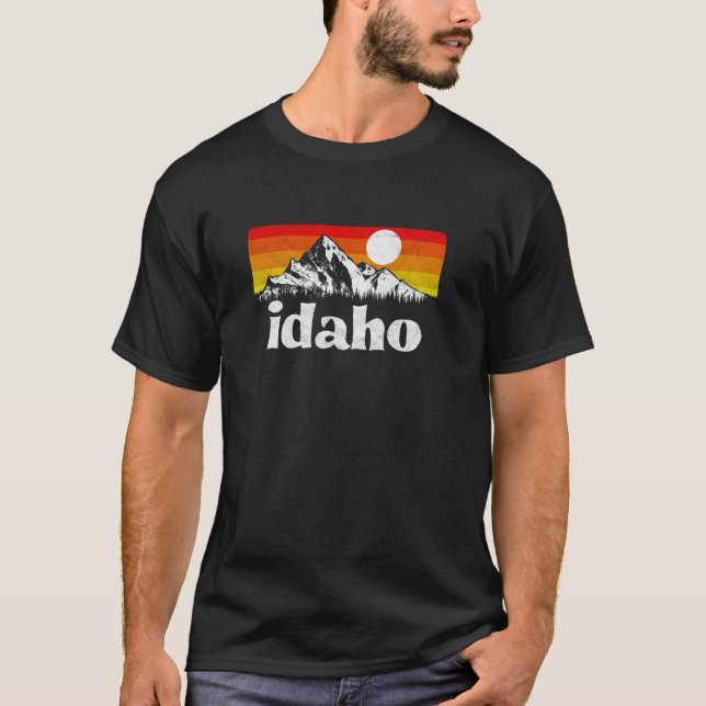 Vintage staten Idaho Retro Distress T Shirt (Framsida)