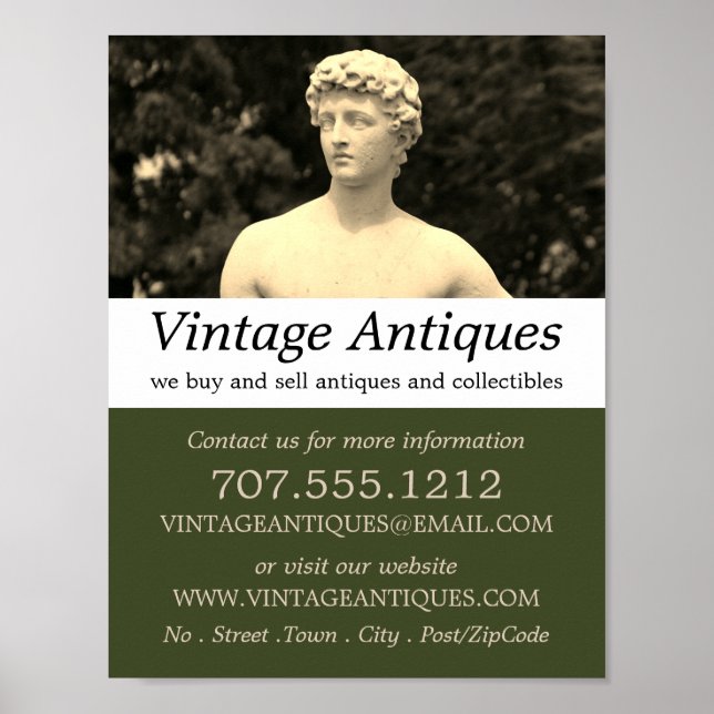 Vintage Status, Antique Dealer, Store Poster (Framsidan)