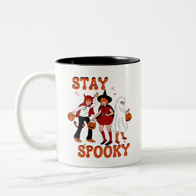 VINTAGE STAY SPOOKY Två-Tonad MUGG (Vänster)