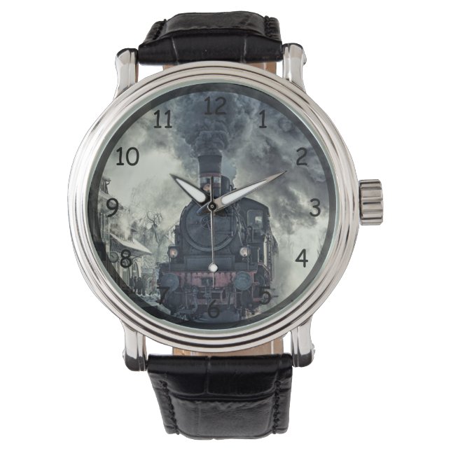 Vintage Steam Engine Tåg Armbandsur (Framsida)