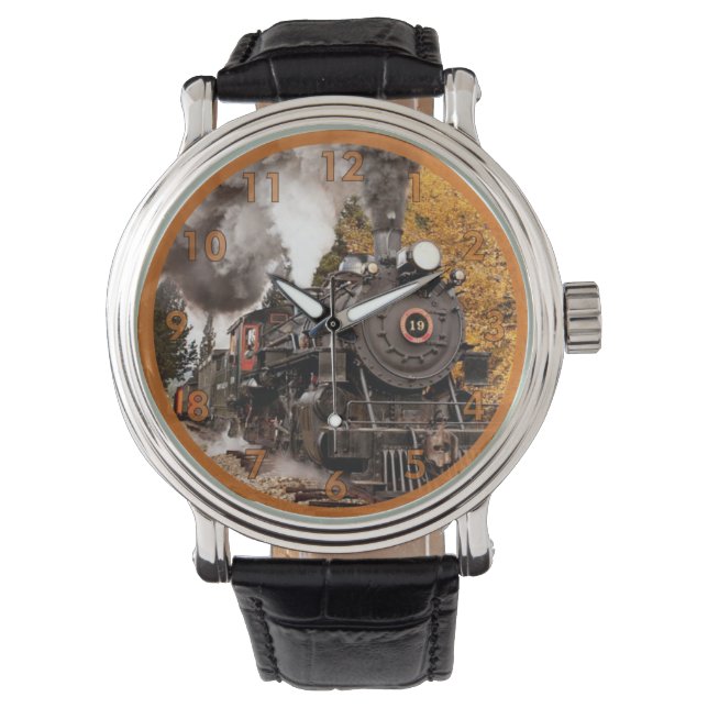 Vintage Steam Engine Tåg Armbandsur (Framsida)