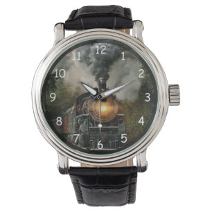 Vintage Steam Engine Tåg Armbandsur