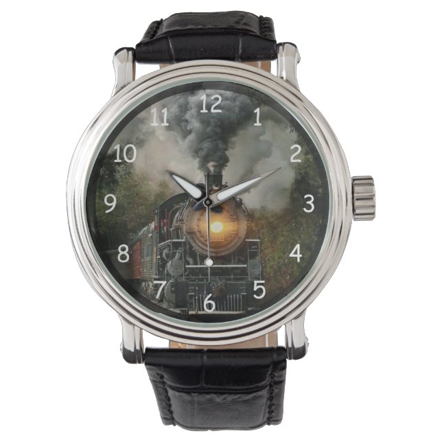 Vintage Steam Engine Tåg Armbandsur (Framsida)