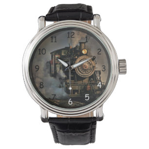 Vintage Steam Engine Tåg Armbandsur