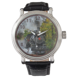Vintage Steam Engine Tåg Armbandsur